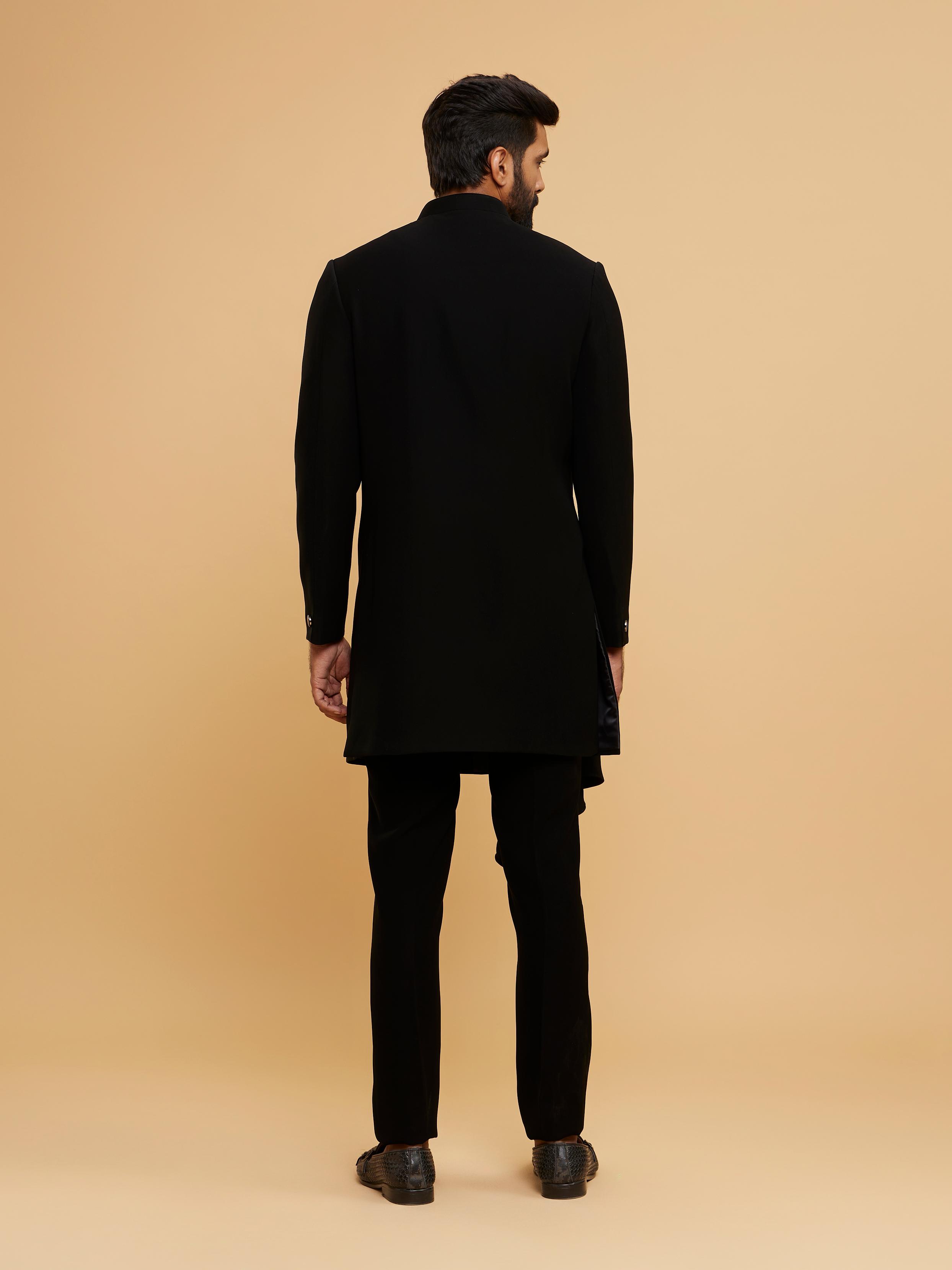 Twamev Men Black Elegance Indo Western