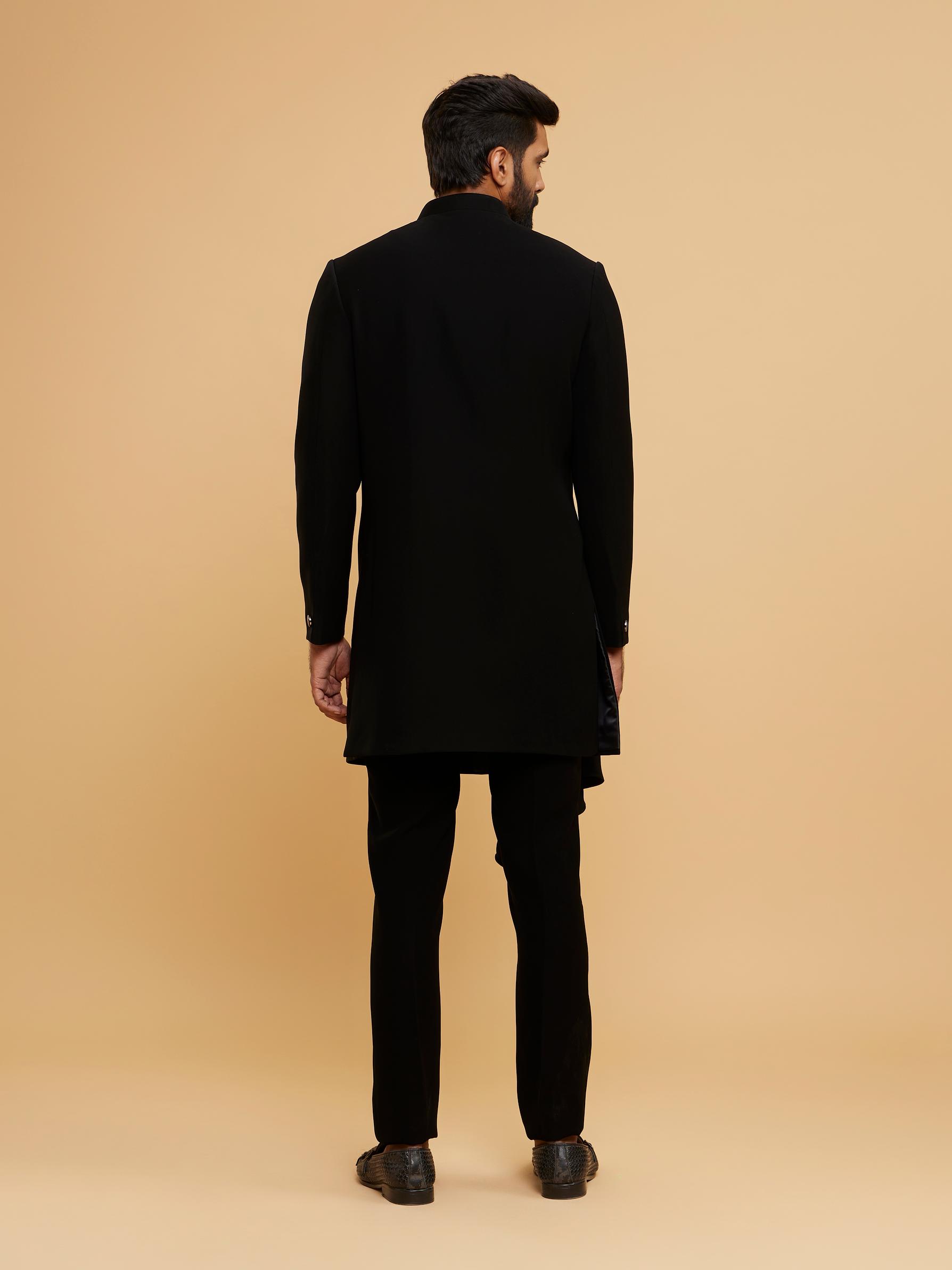 Twamev Men Black Elegance Indo Western