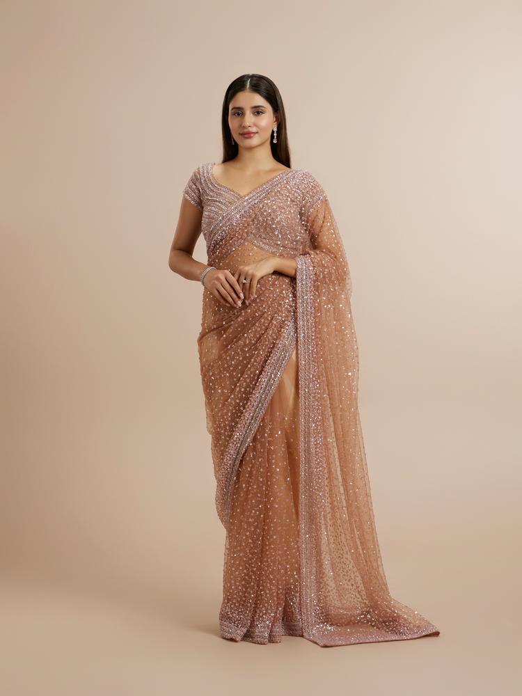 Twamev Women Radiant Purple Array Saree