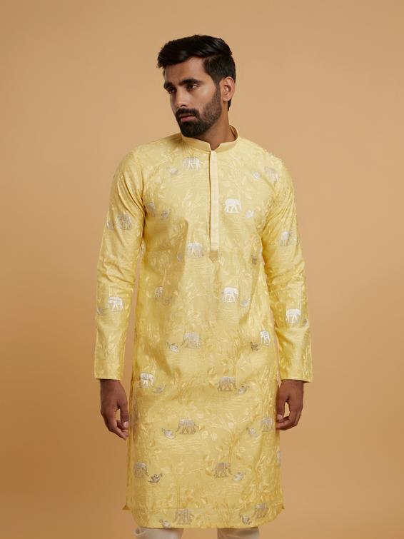 Twamev Men Sun-kissed Yellow Kurta Pajama