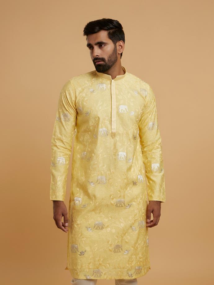 Twamev Men Sun-kissed Yellow Kurta Pajama