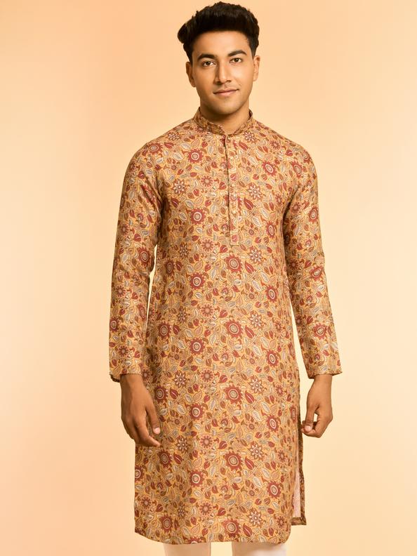 Diwas Men Mustard Mystique Kurta
