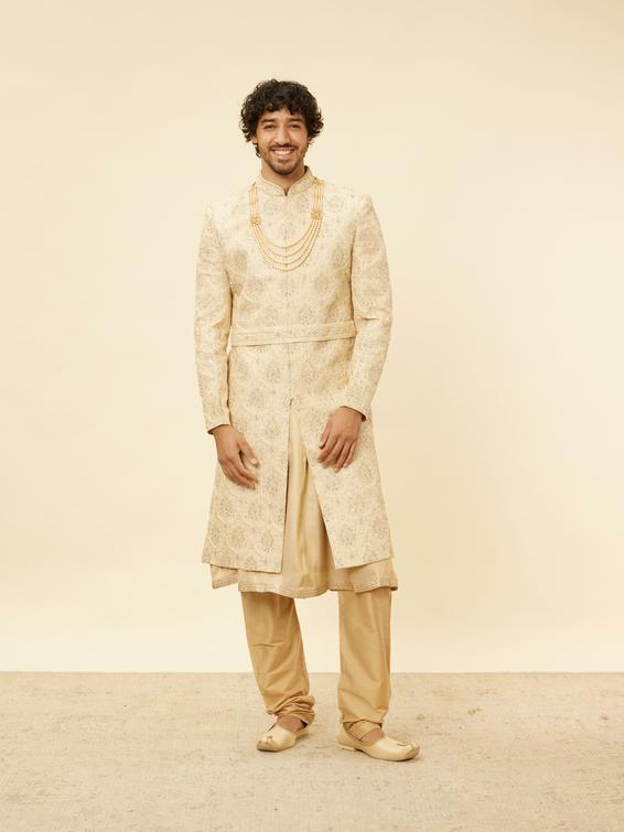 Twamev Men Regal Beige Sherwani