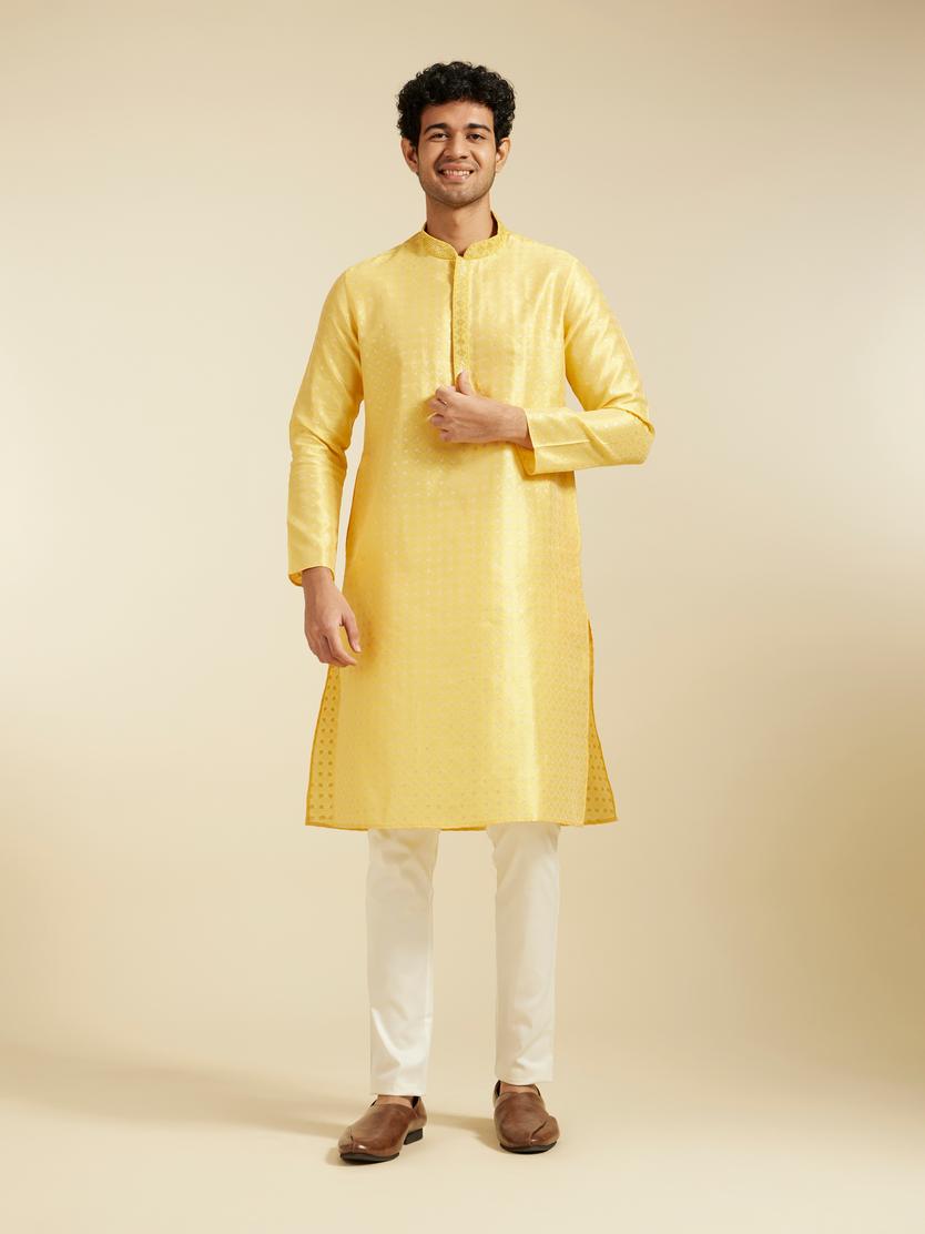 Diwas Men Sunshine Hues Yellow Kurta