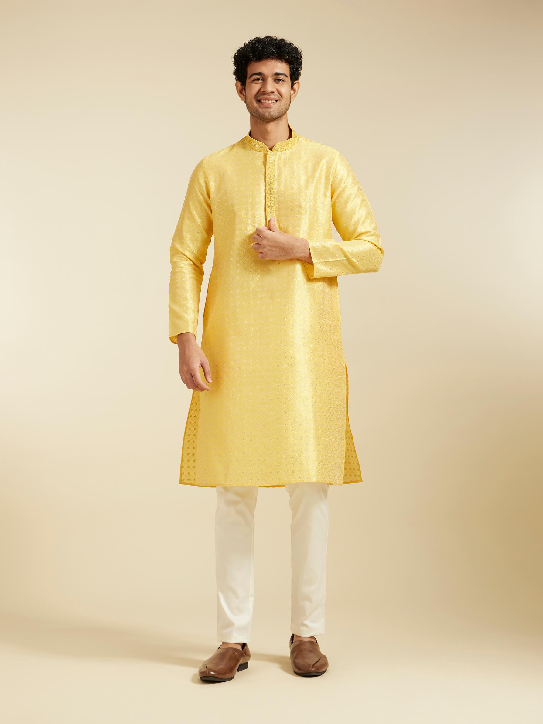 Diwas Men Sunshine Hues Yellow Kurta
