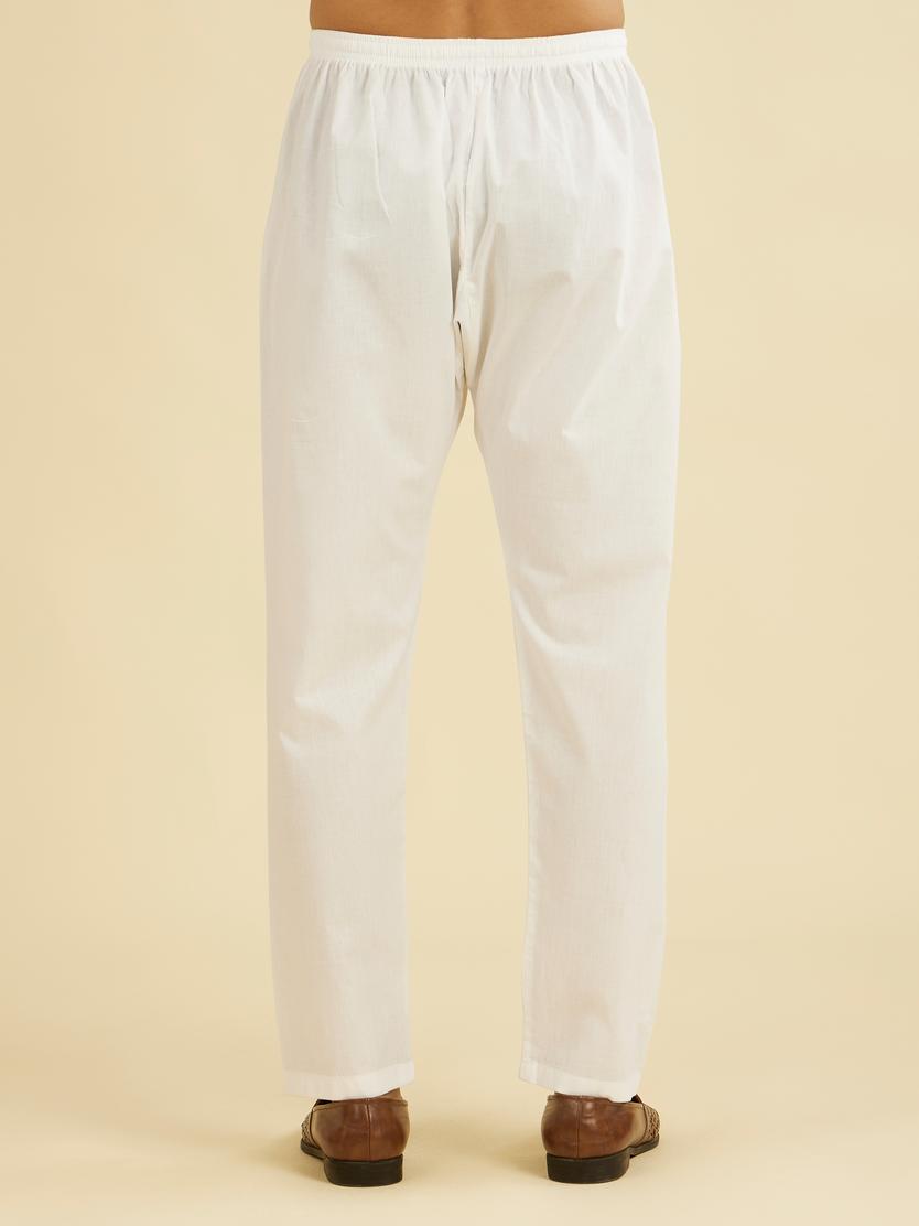 Diwas Men Majestic White Cotton Pajama