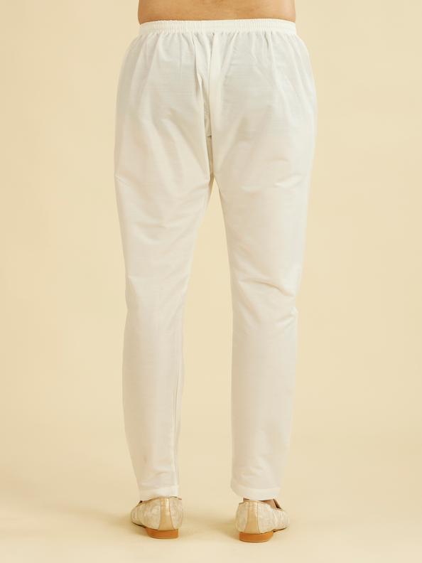 Diwas Men Glistening White Festive Pajama