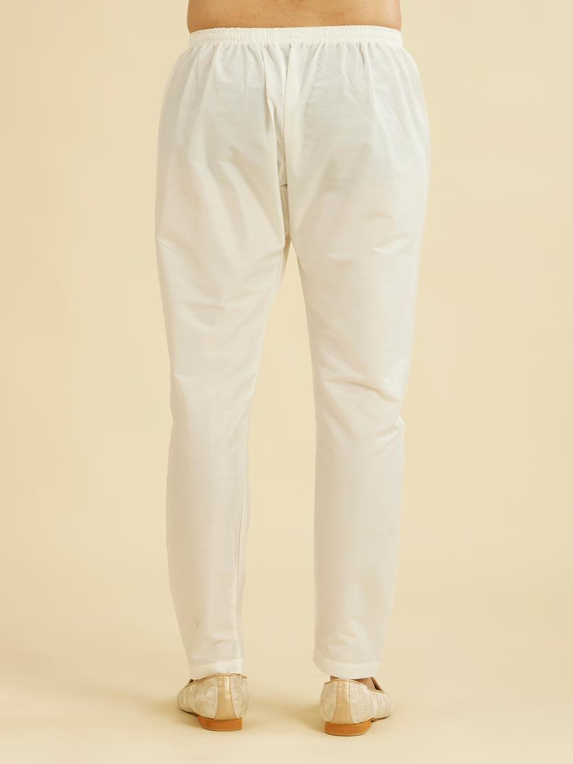 Diwas Men Glistening White Festive Pajama