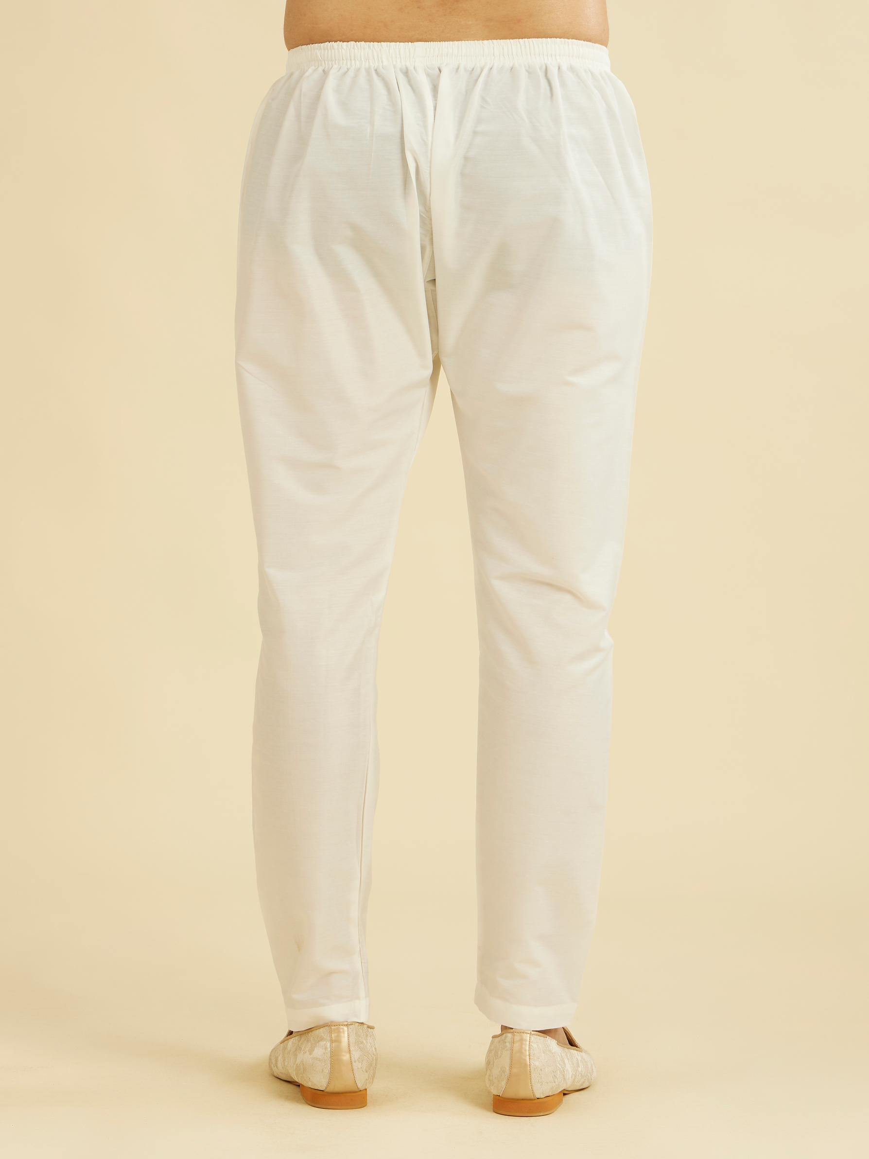 Diwas Men Glistening White Festive Pajama
