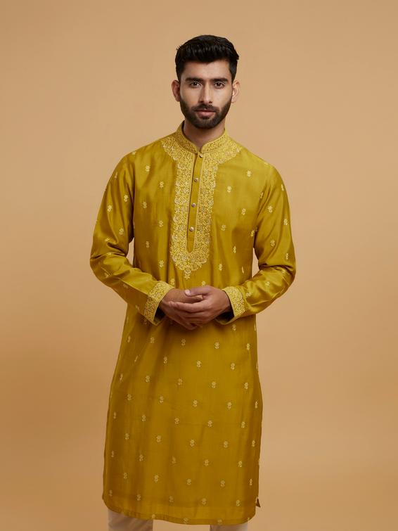 Twamev Men Emerald Elegance Kurta Pajama
