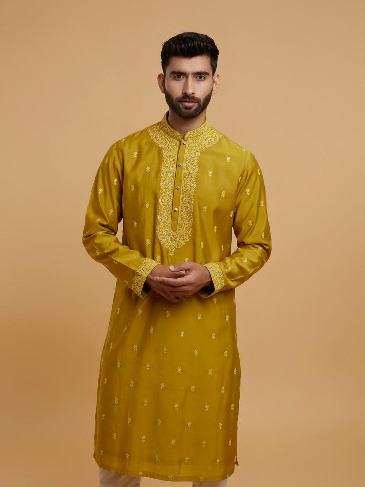 Twamev Men Emerald Elegance Kurta Pajama