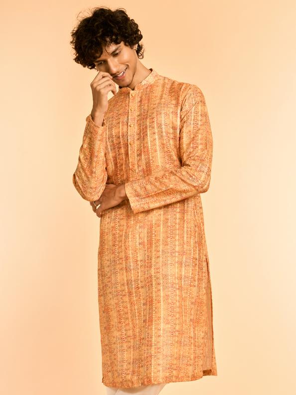 Diwas Men Radiant Mustard Festive Kurta