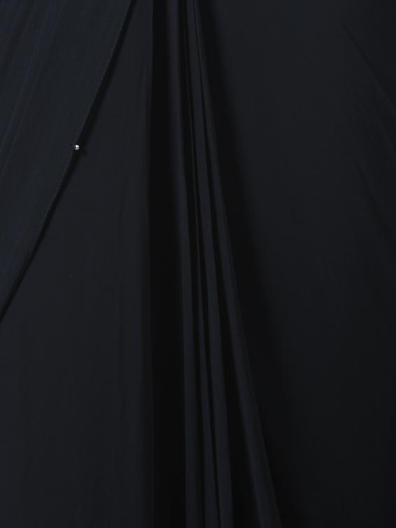 Twamev Women Boho Glamour in Black Georgette Indo Western Saree