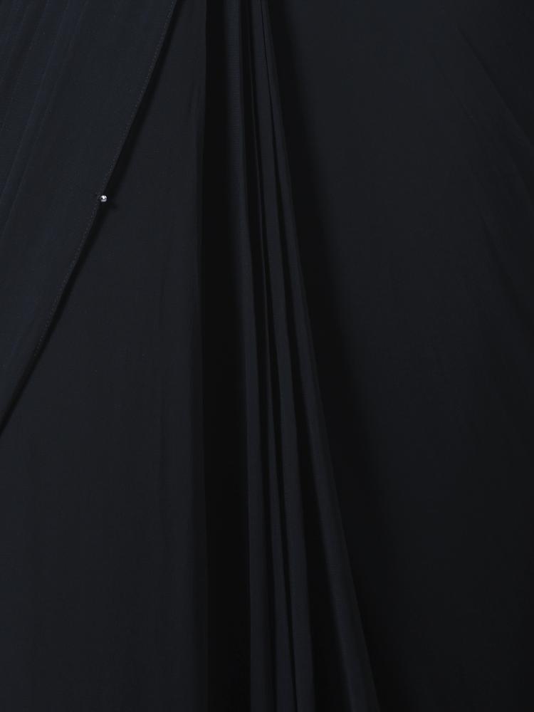 Twamev Women Boho Glamour in Black Georgette Indo Western Saree