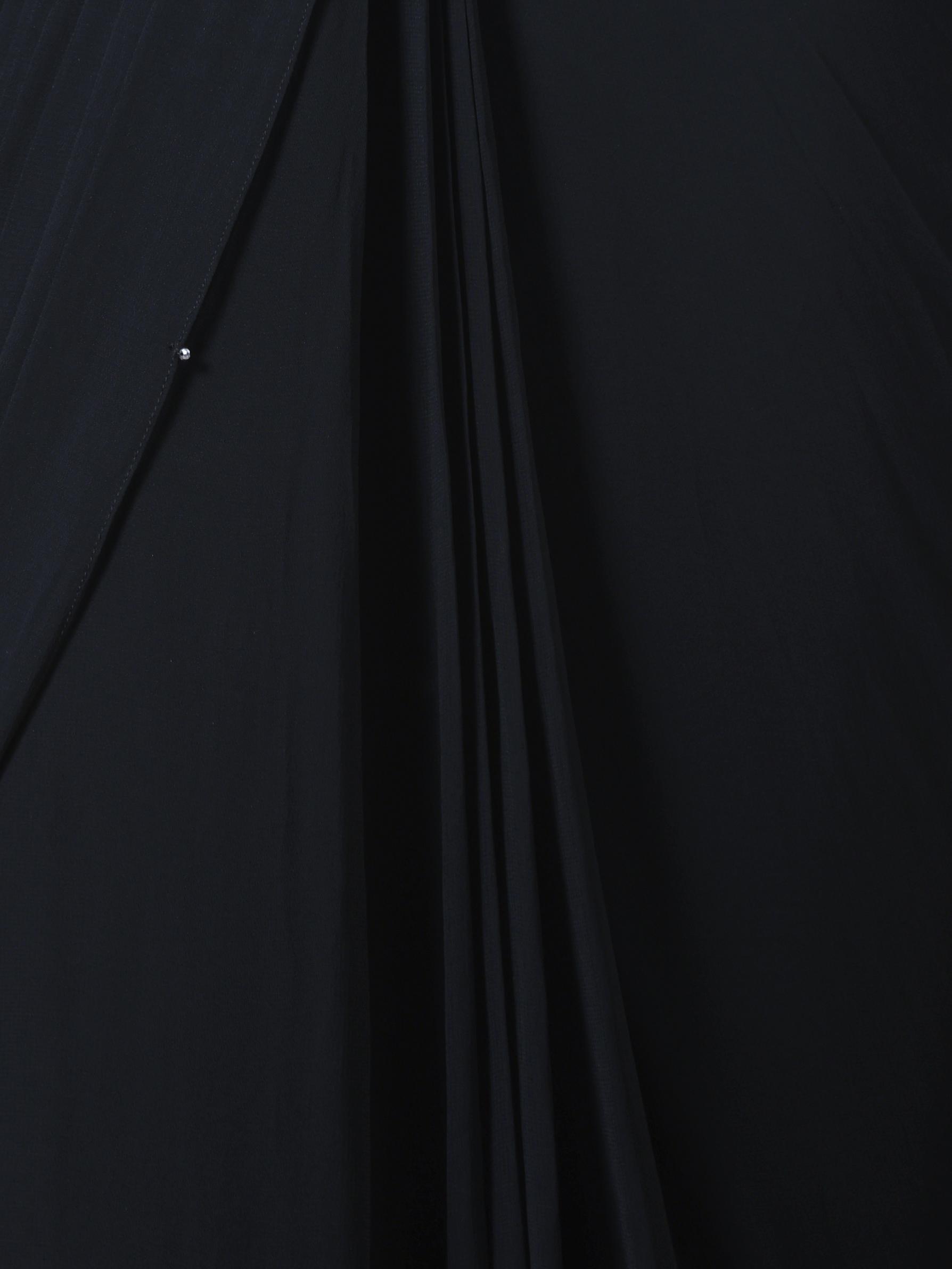 Twamev Women Boho Glamour in Black Georgette Indo Western Saree