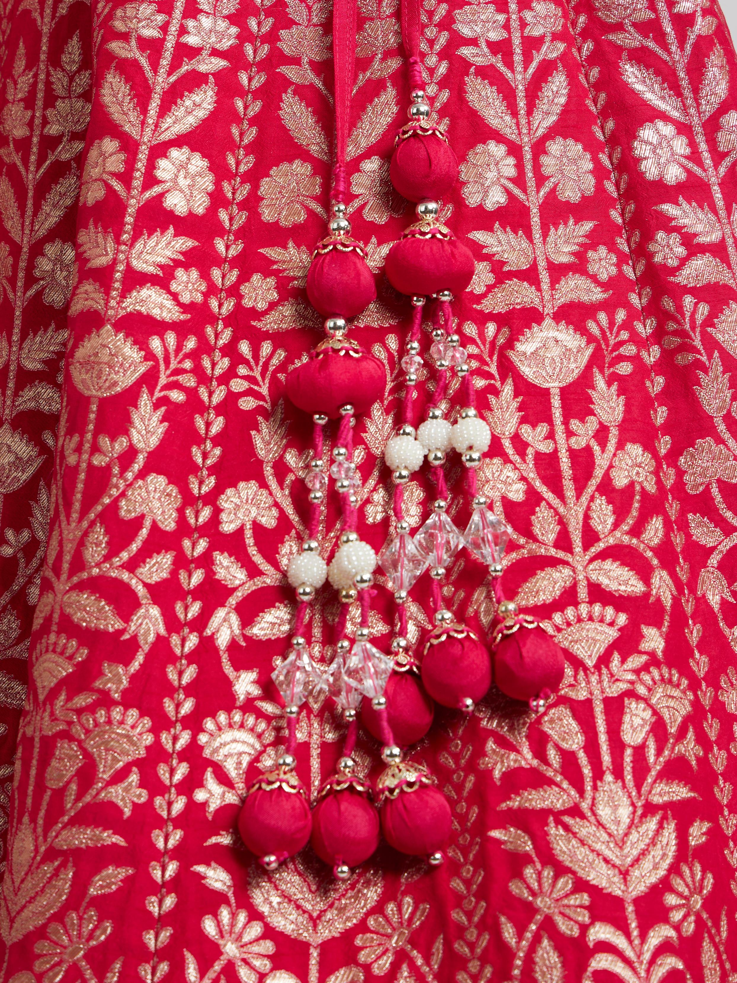 Twamev Women Majestic Pink Lehenga Ensemble