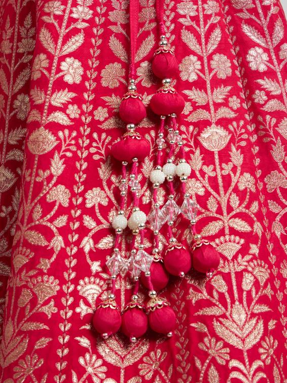 Twamev Women Majestic Pink Lehenga Ensemble