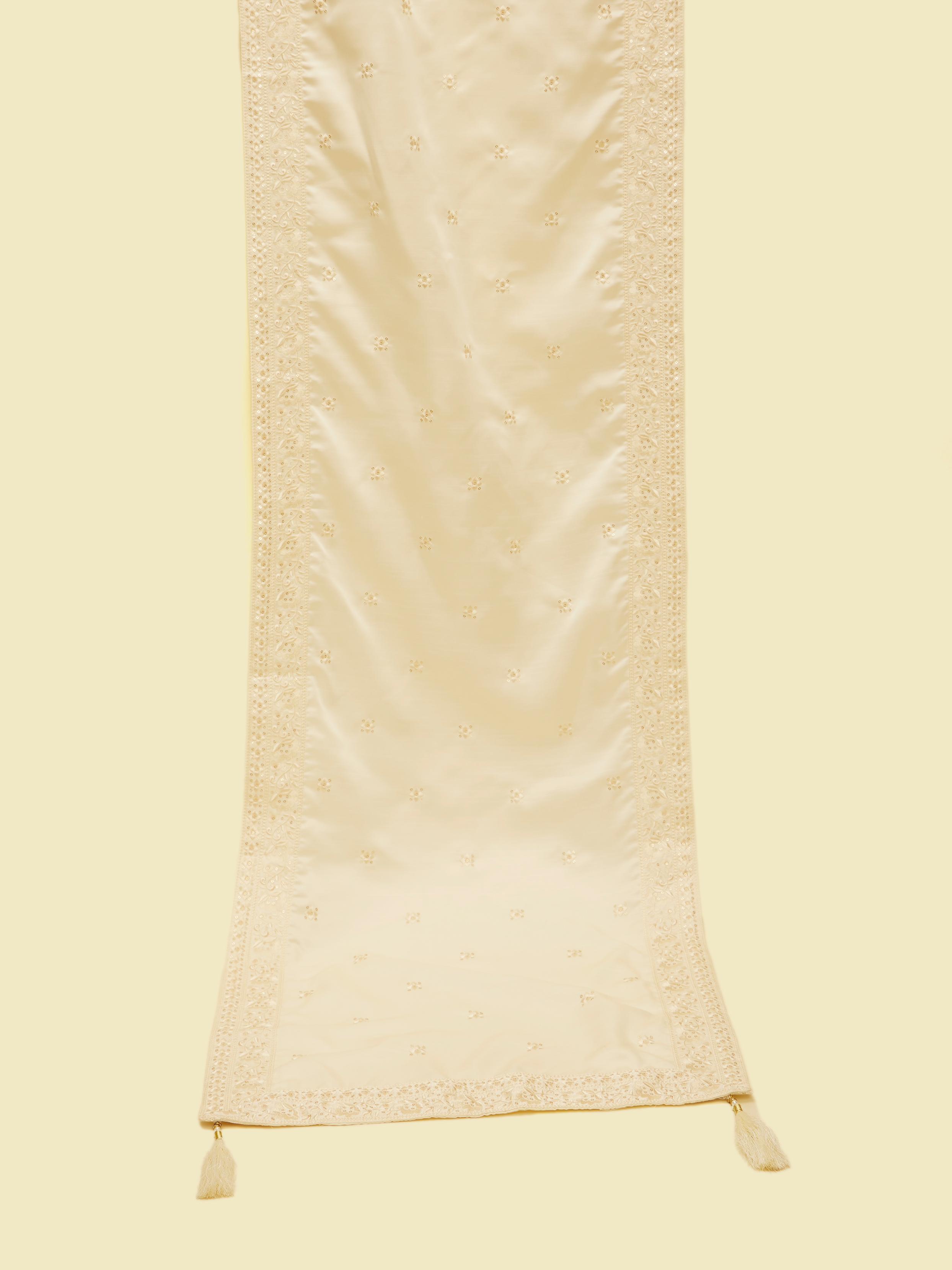 Twamev Men Warm White Satin Elegance