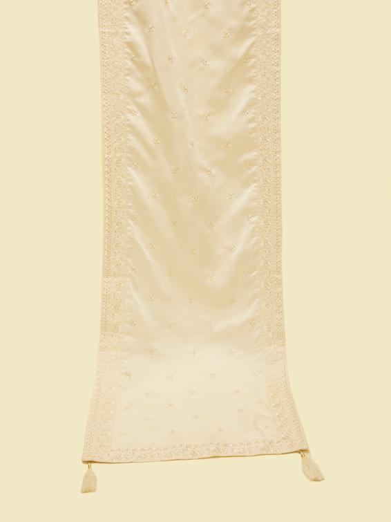 Twamev Men Warm White Satin Elegance