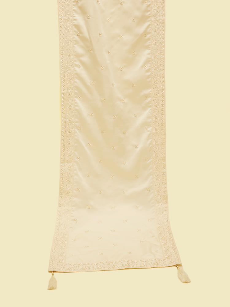 Twamev Men Warm White Satin Elegance