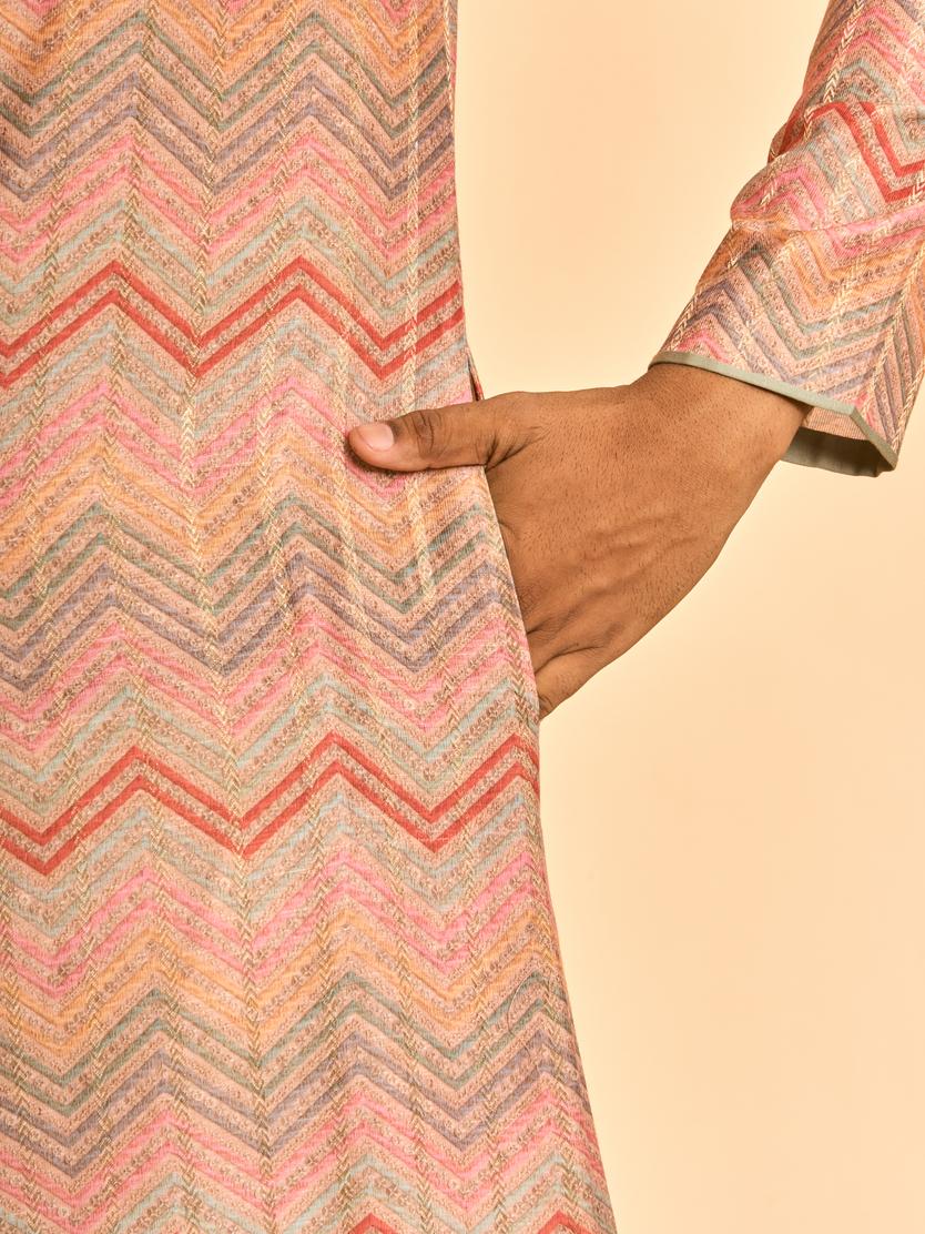 Diwas Men Elegance Fawn Kurta