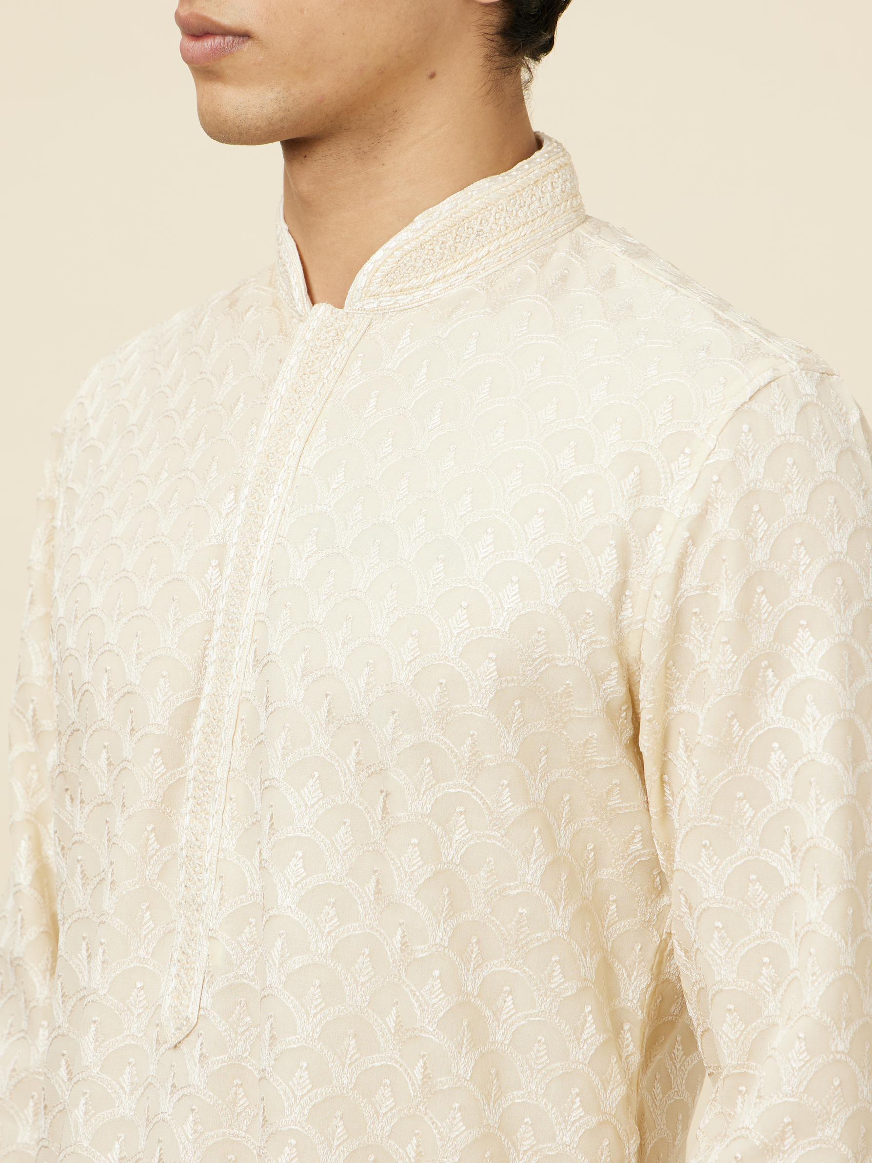 Twamev Men Subtle Beige Luxury Kurta Set