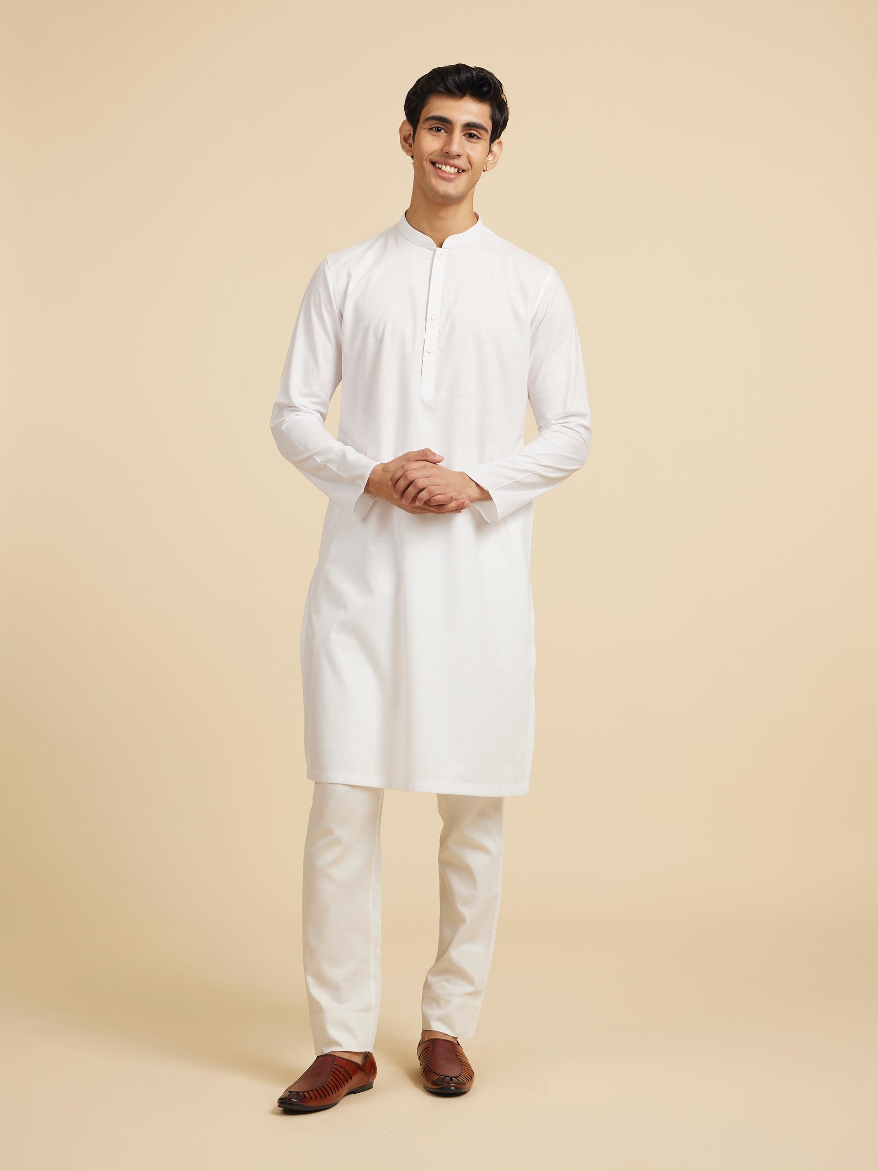 Diwas Men Immaculate White Elegance Kurta