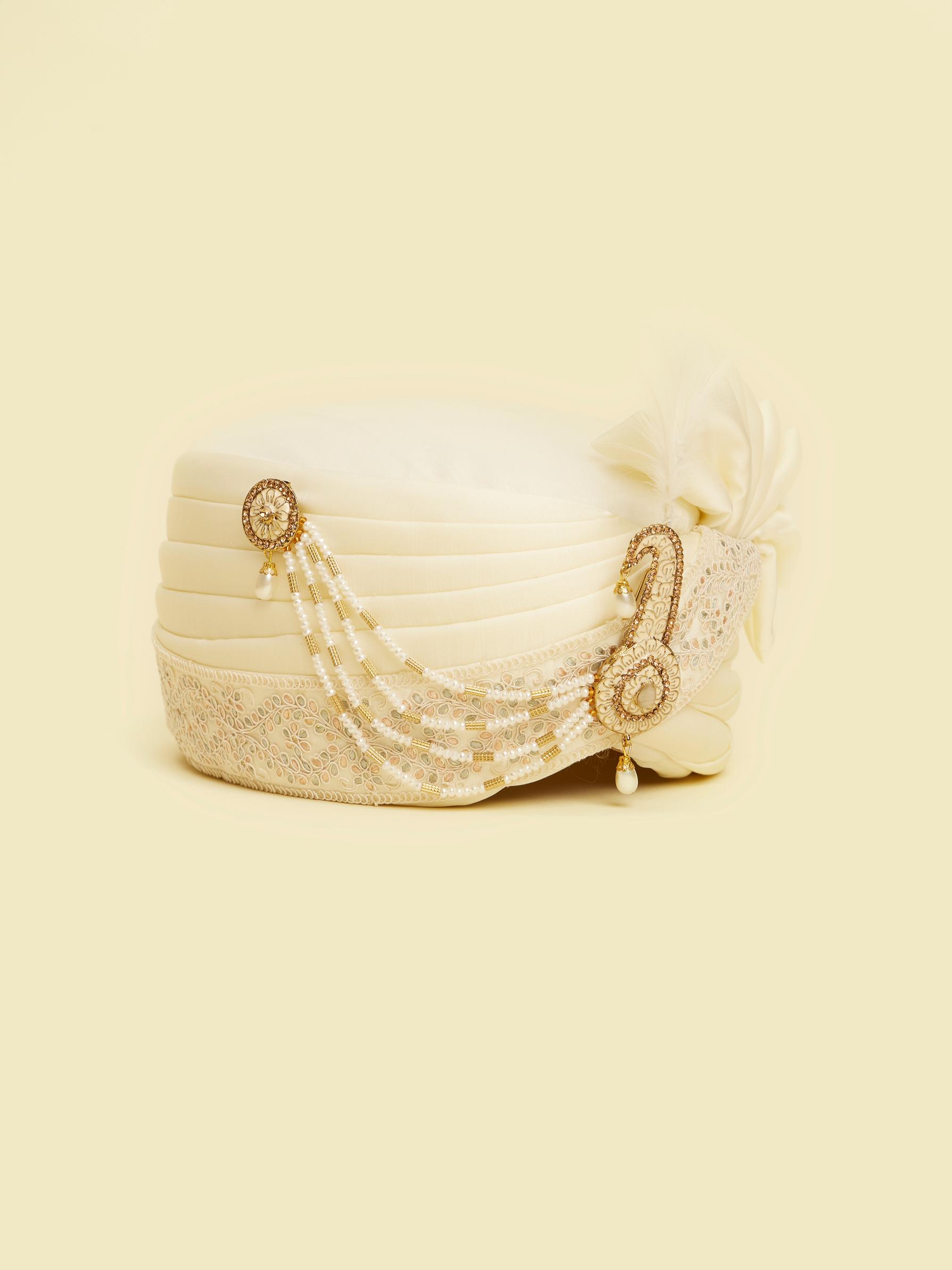 Twamev Men Elegant Cream Safa
