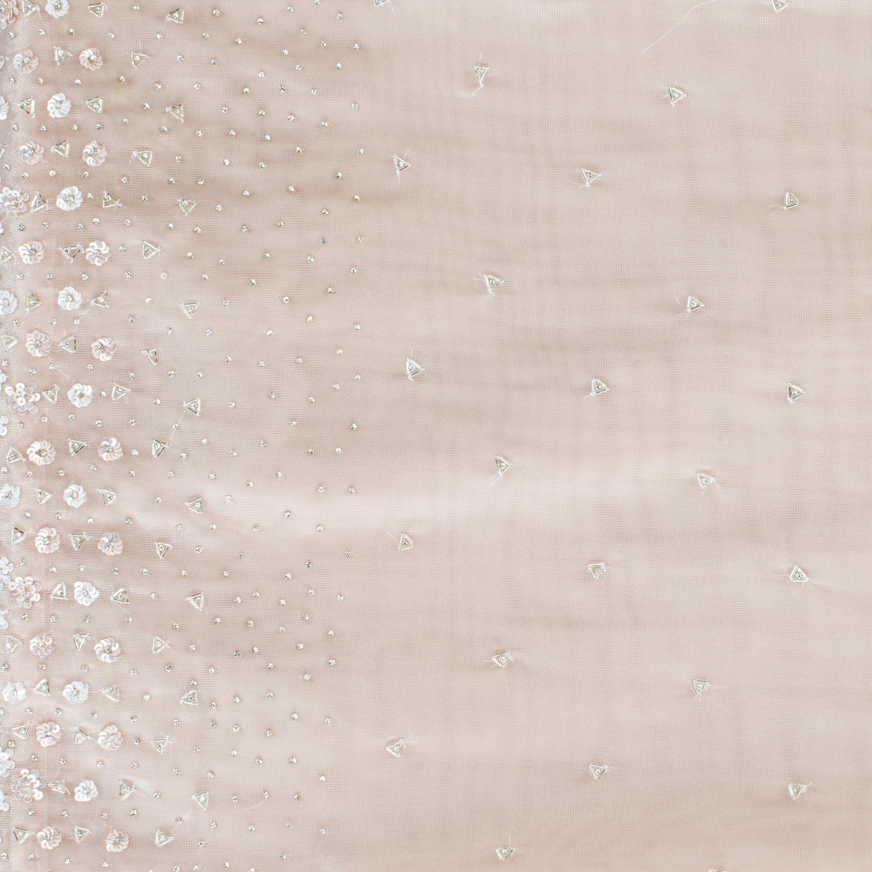 Twamev Women Twinkling Pink Hand Embroidery Saree