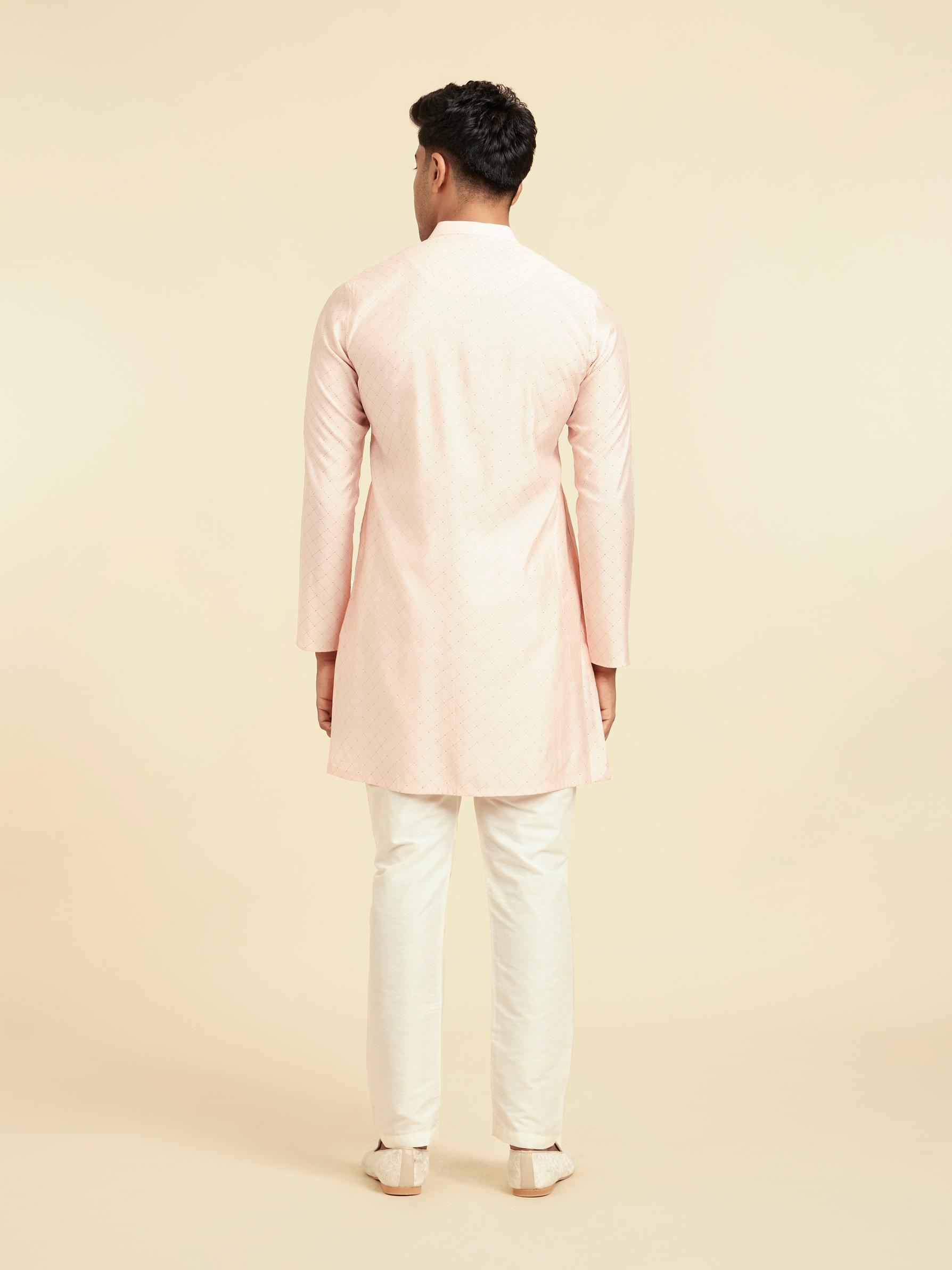 Diwas Men Peach Elegance Kurta