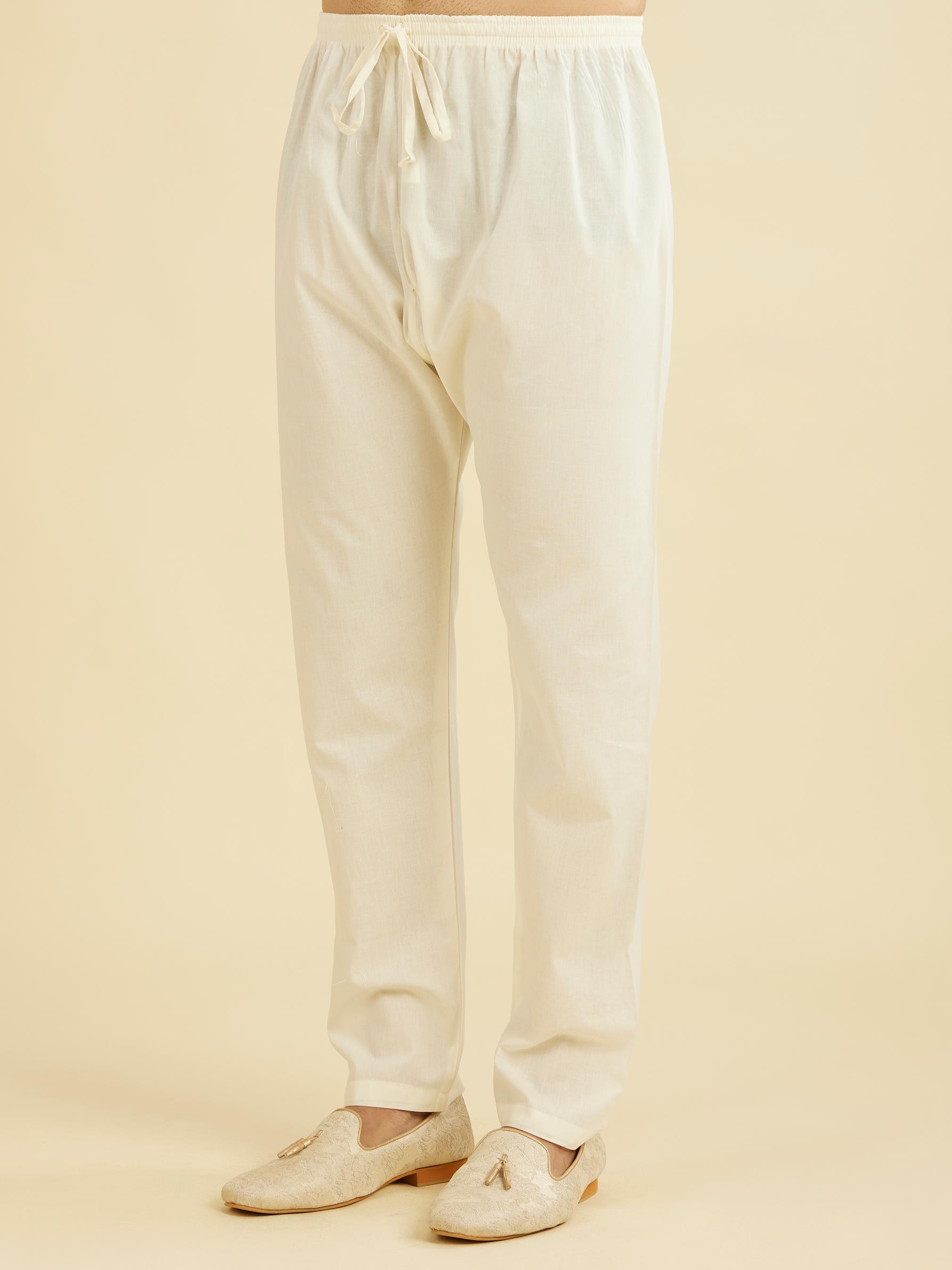 Diwas Men Cream Cotton Delight Pajama