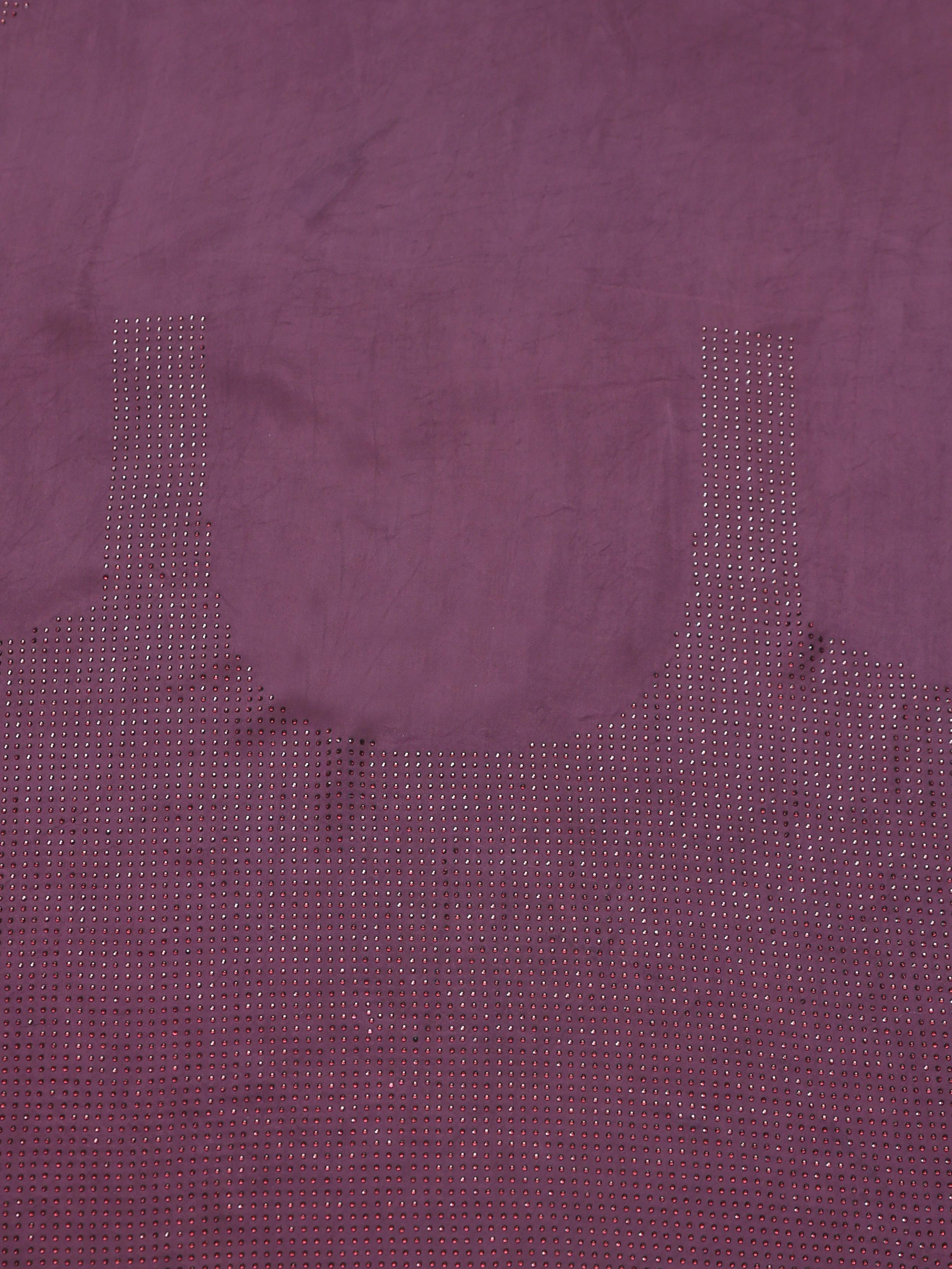 Twamev Women Designer Dark Purple Net Saree