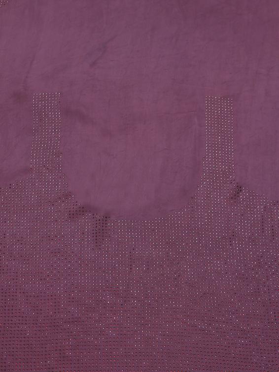 Twamev Women Designer Dark Purple Net Saree