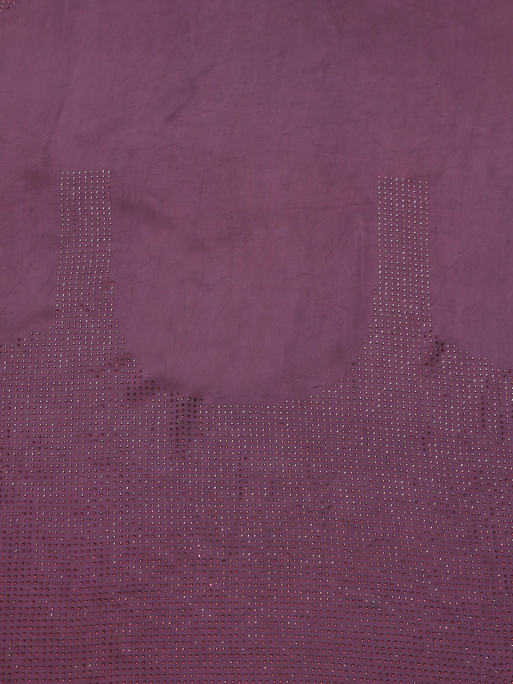 Twamev Women Designer Dark Purple Net Saree