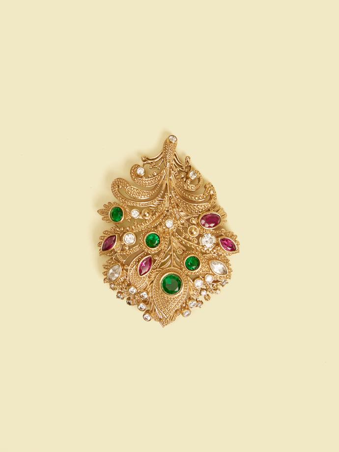 Twamev Men Golden Opulence Brooch