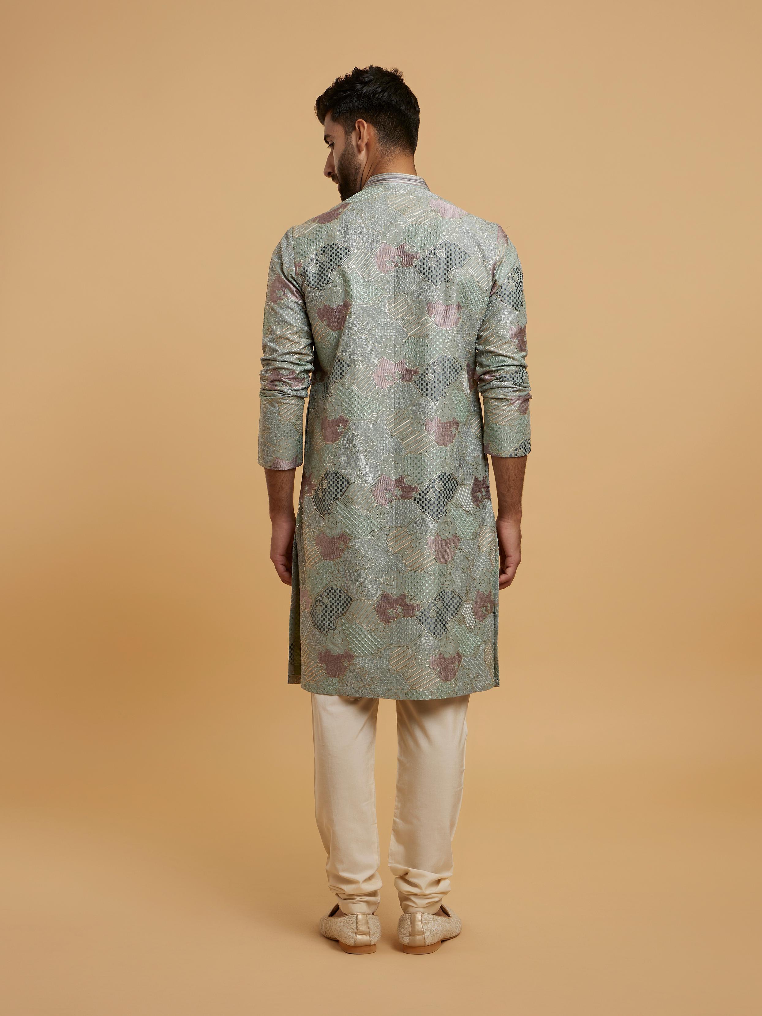 Twamev Men Lush Mid Green Elegance Kurta Pajama