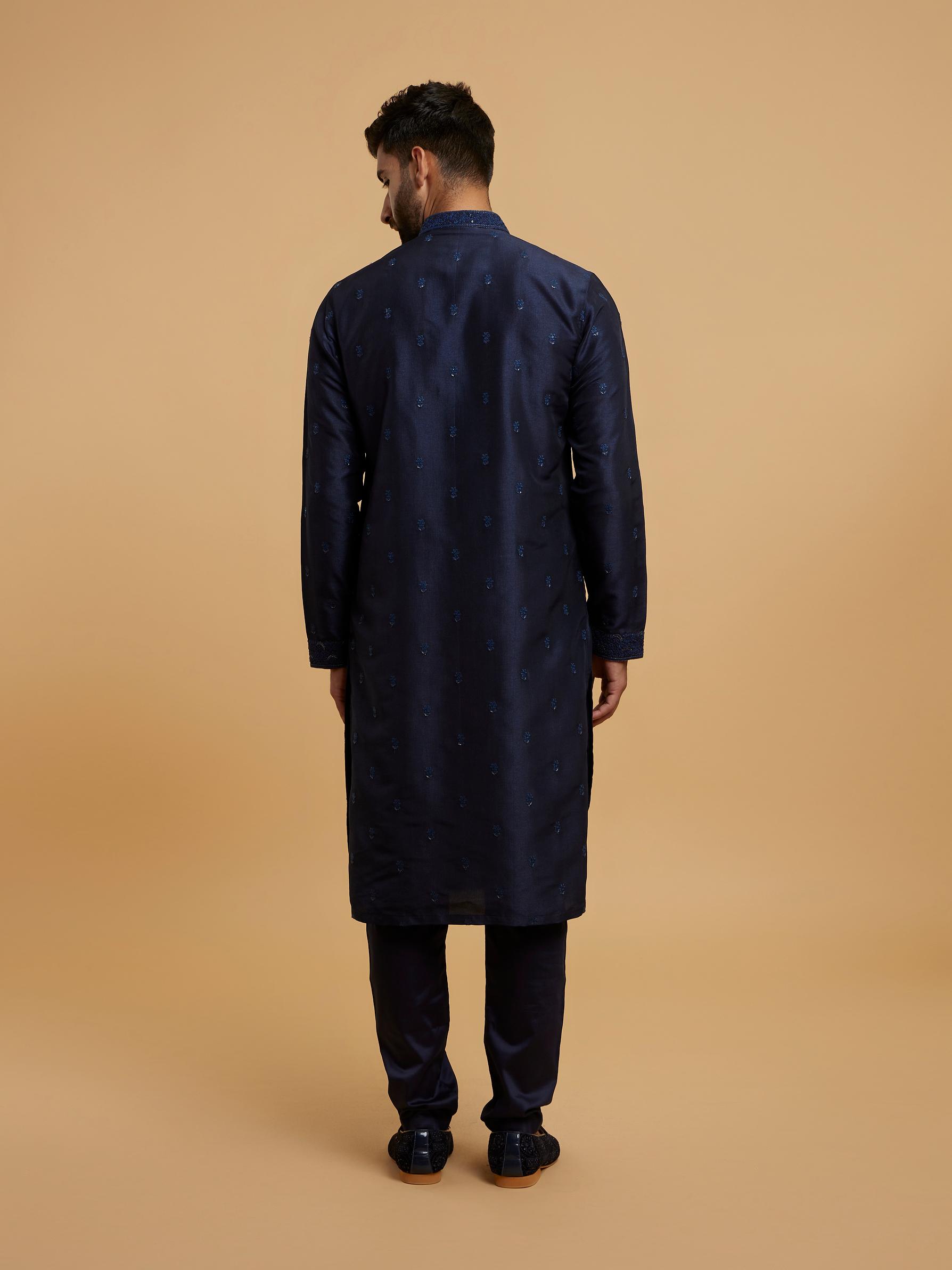 Twamev Men Twilight Blue Elegance Kurta Pajama