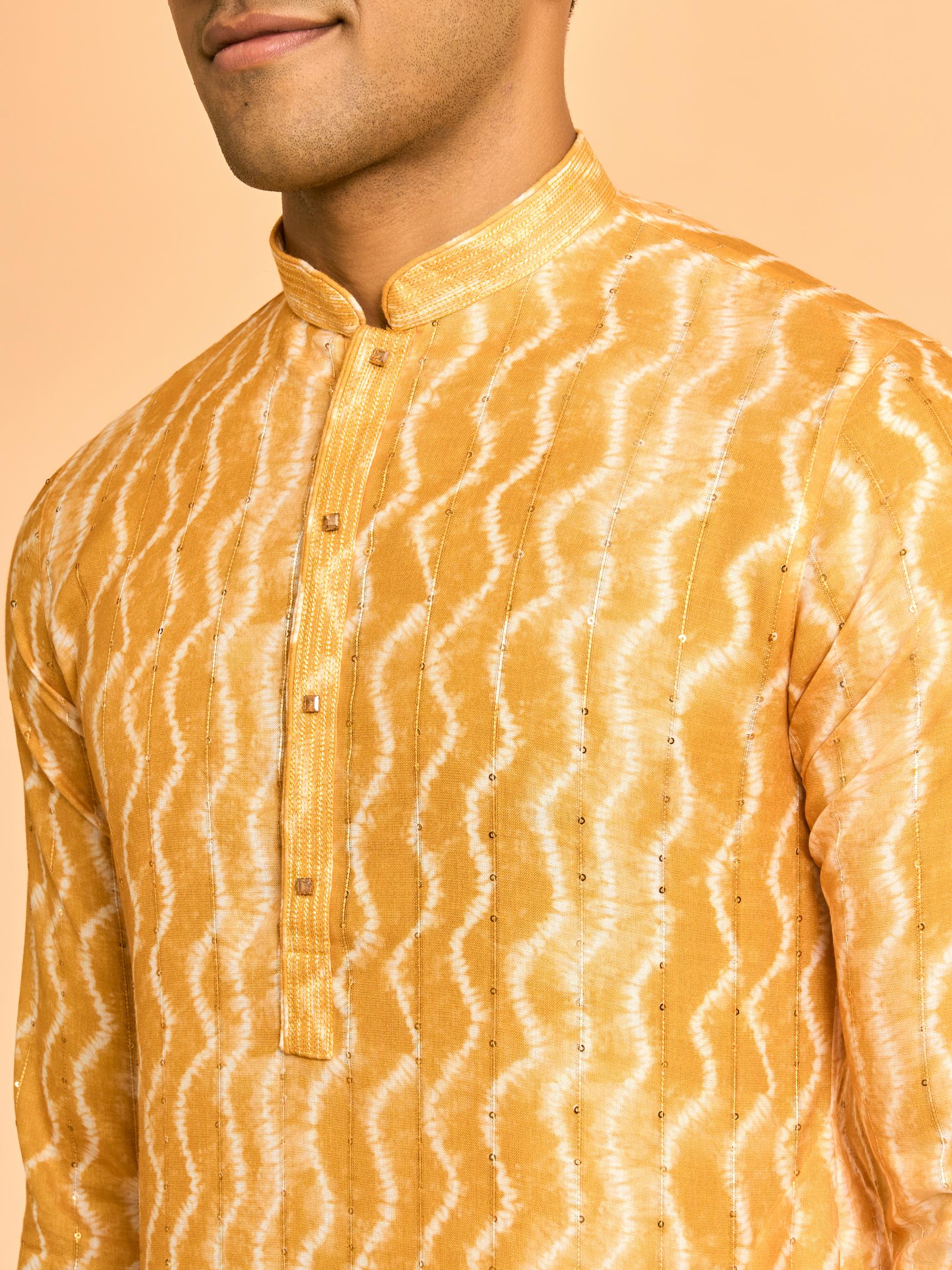 Diwas Men Sun-Kissed Celebration Yellow Kurta