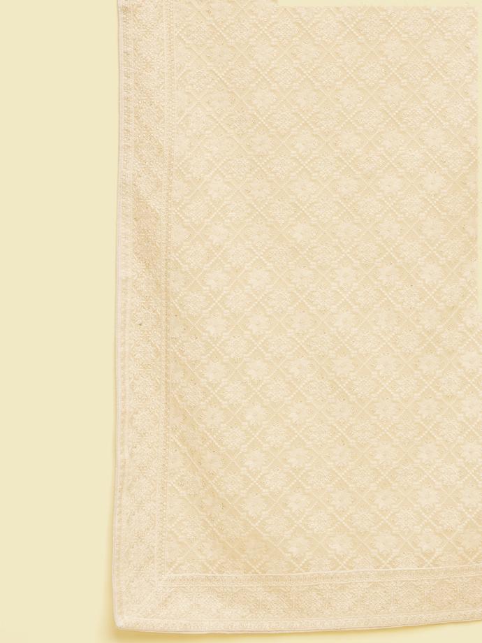 Twamev Men Cream Georgette Dupatta