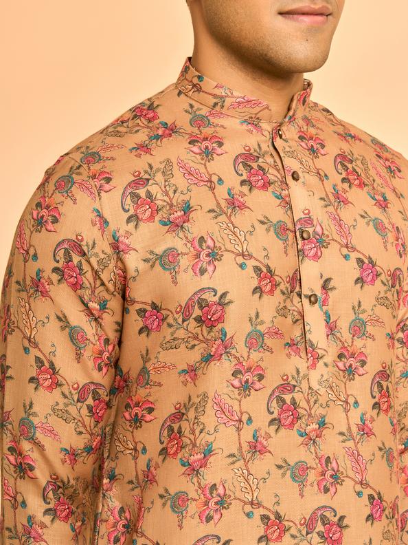 Diwas Men Mehndi Green Majestic Kurta