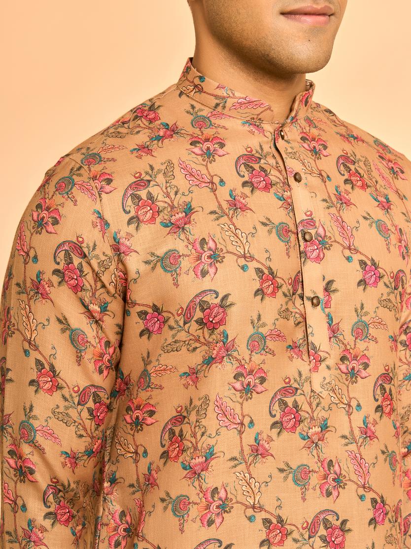 Diwas Men Mehndi Green Majestic Kurta
