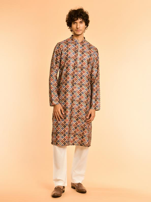 Diwas Men Beige Elegance Kurta