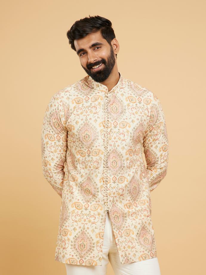 Twamev Men Regal Beige Kurta Pajama