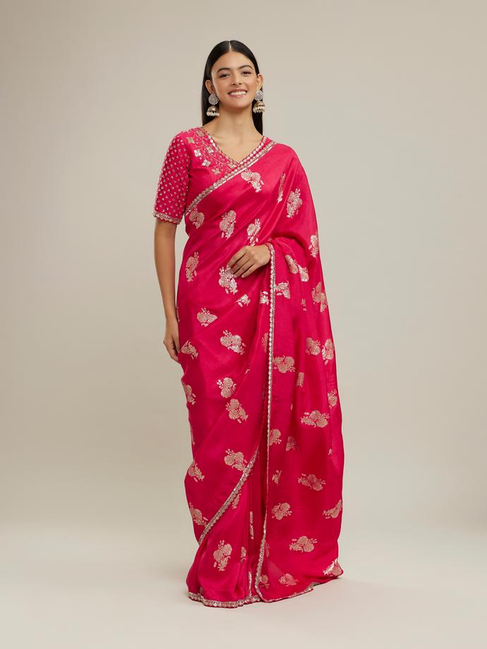 Twamev Women Divine Pink Soiree Saree