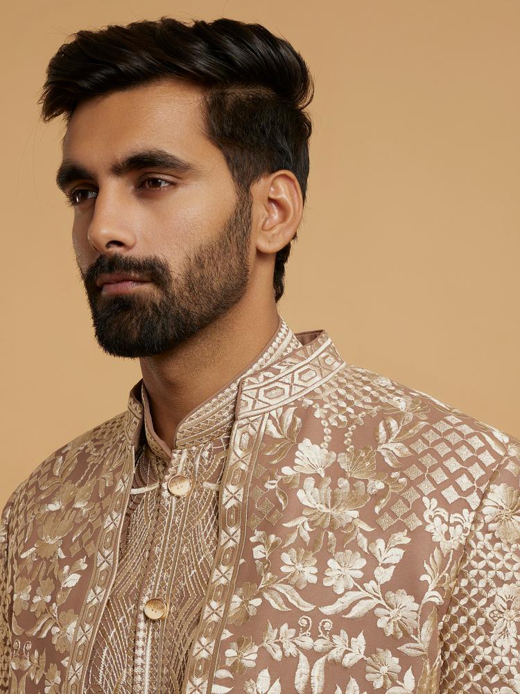 Twamev Men Brown Elegance Indo Western