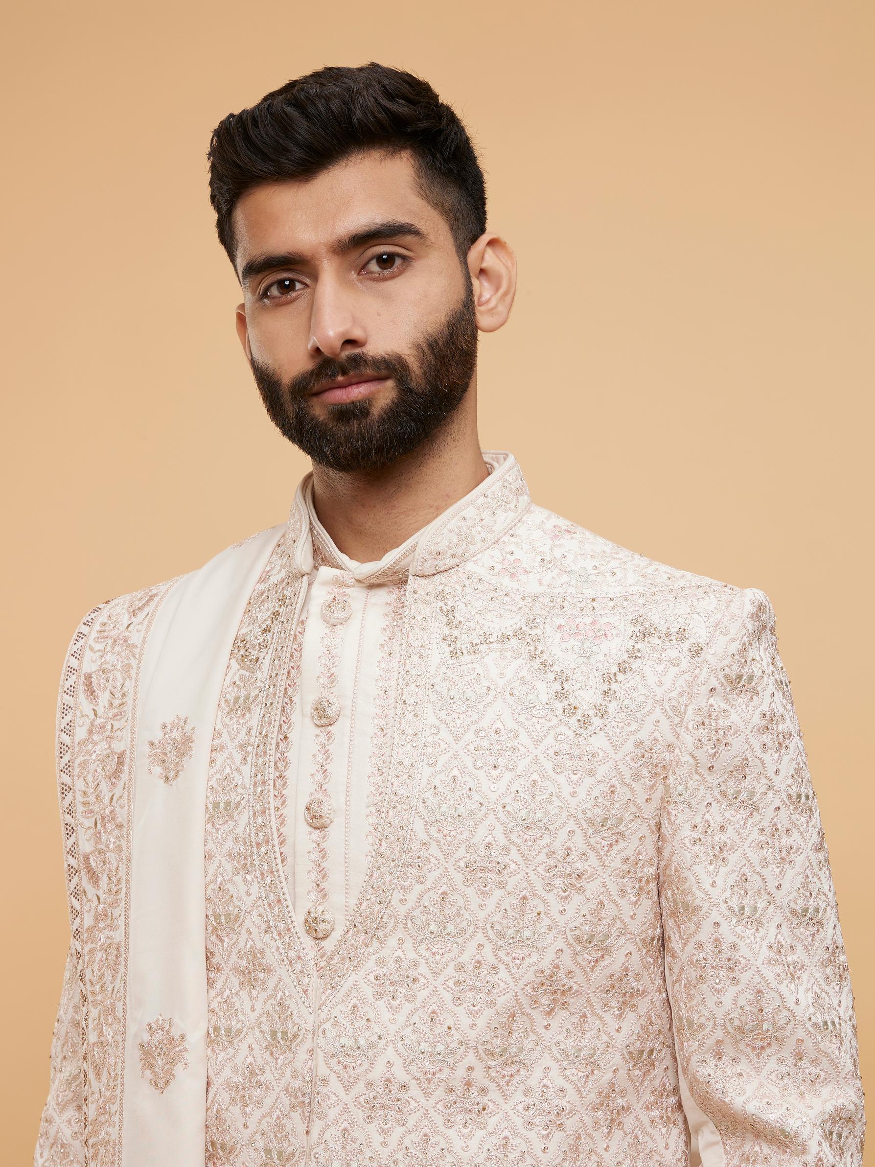 Twamev Men Pink Radiance Sherwani