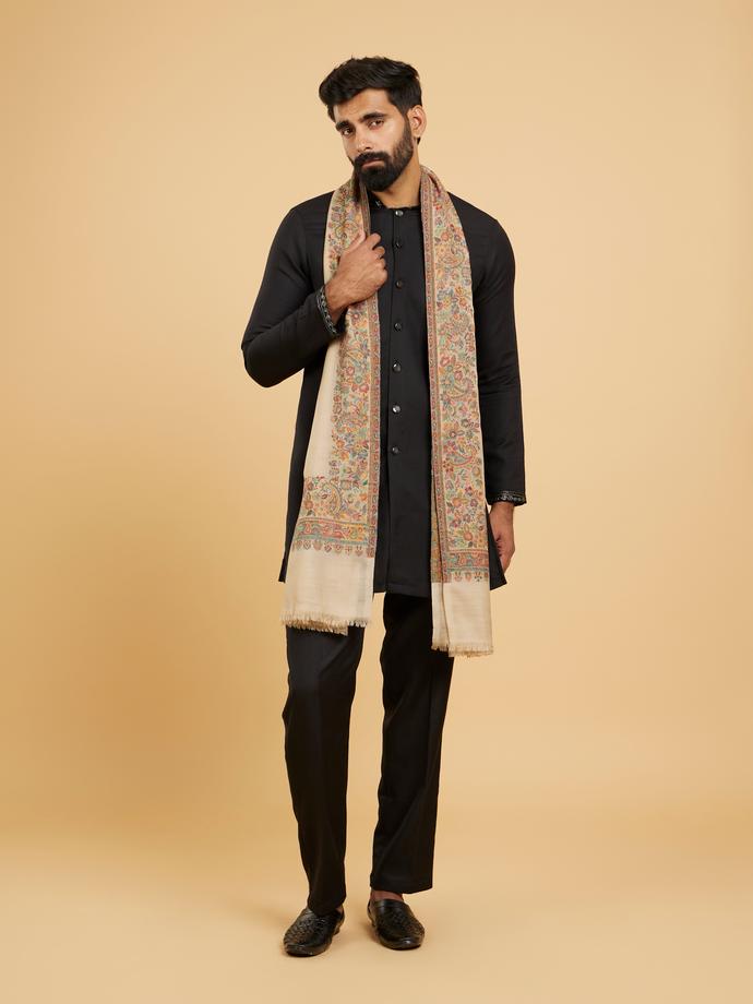 Twamev Men Elegant Beige Shawl