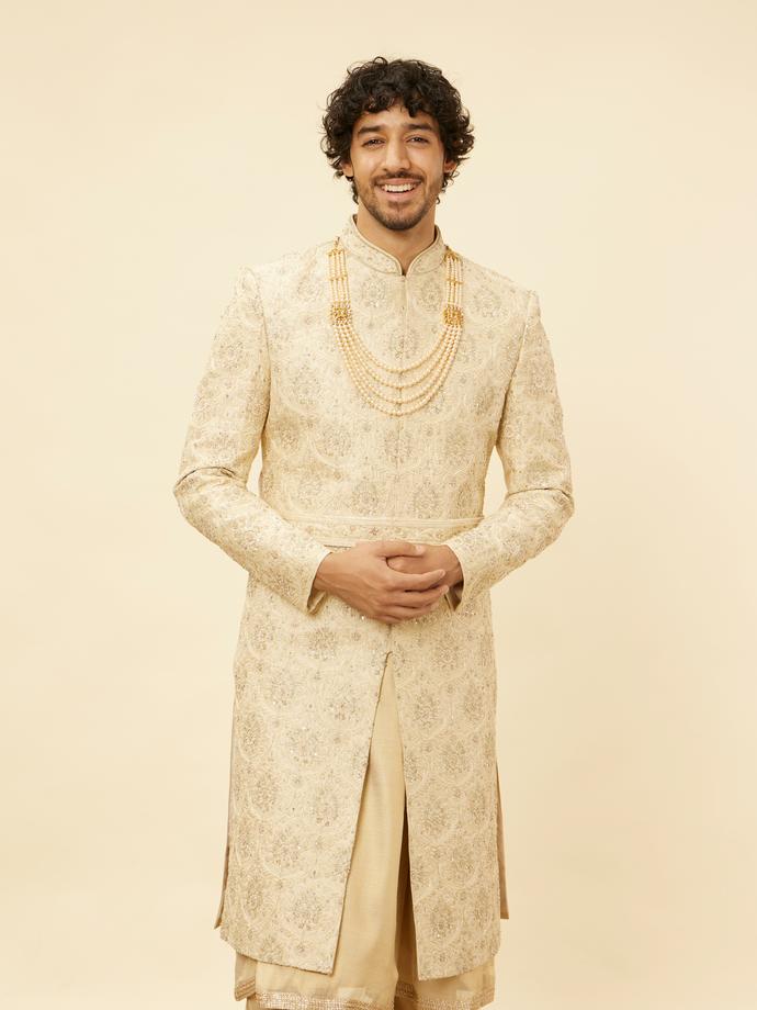 Twamev Men Regal Beige Sherwani