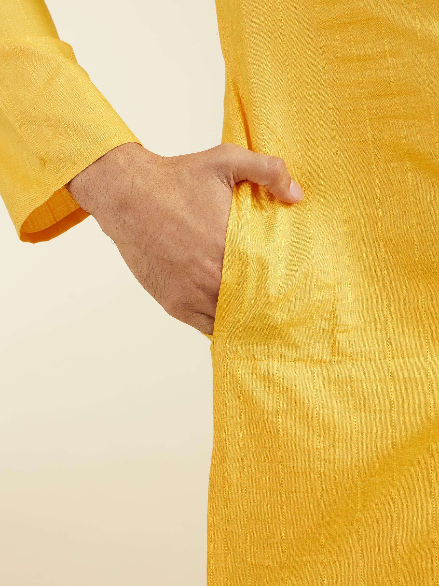 Diwas Men Luxurious Mustard Kurta