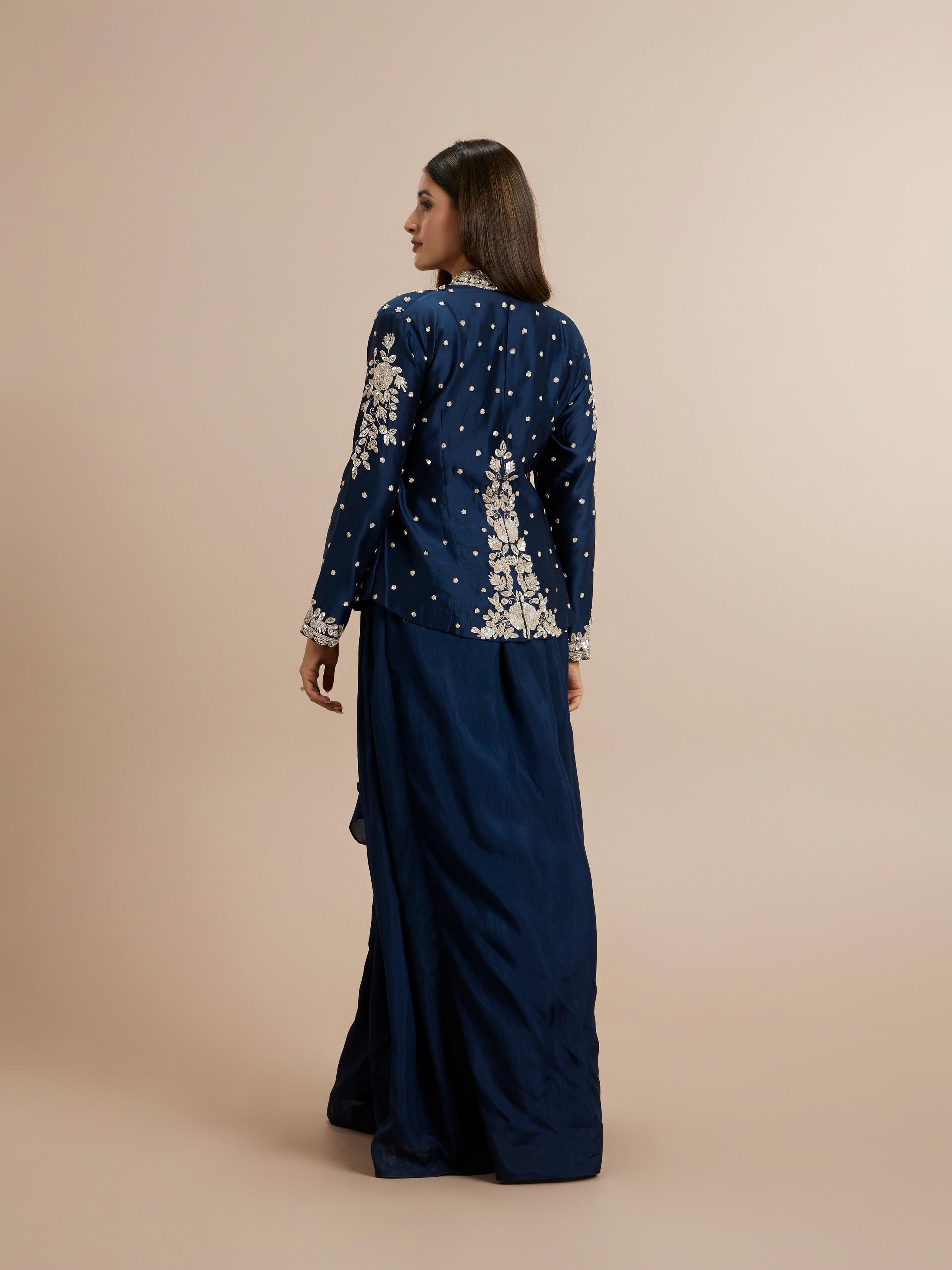 Twamev Women Indigo Blue Elegance Indo Western